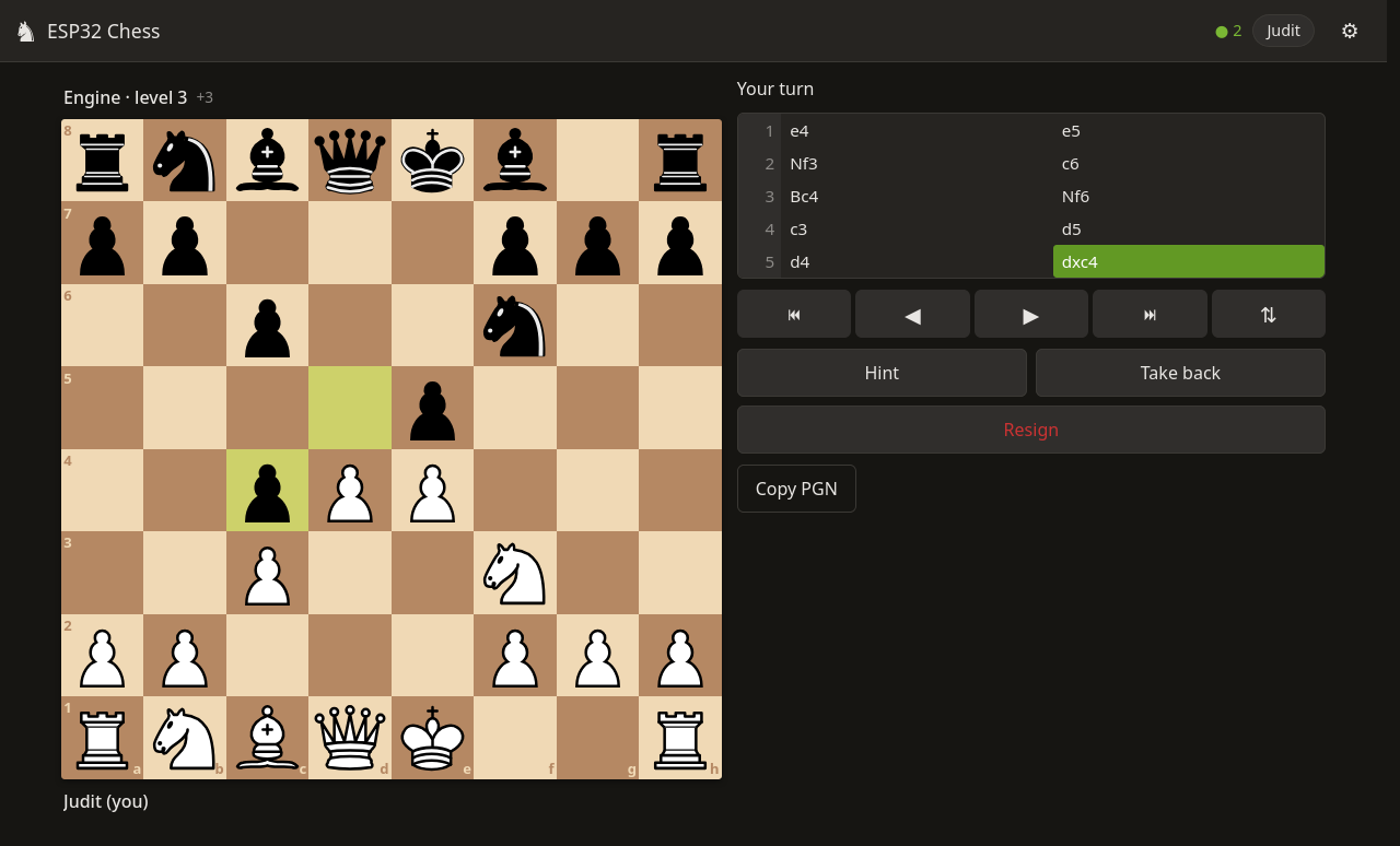 A game against the engine