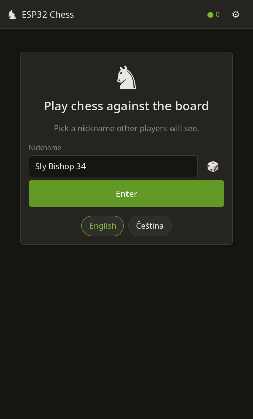 Welcome screen